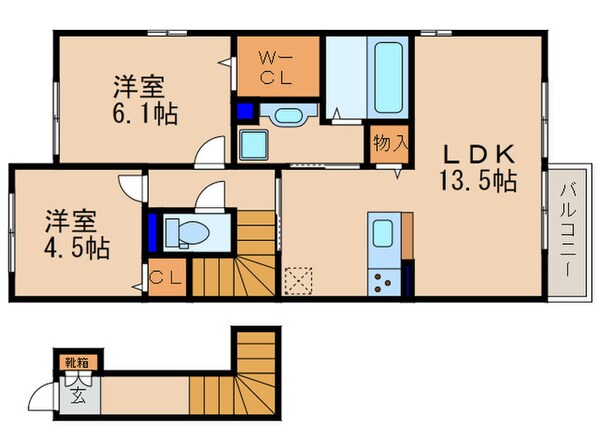 セジュール623Ⅱの物件間取画像